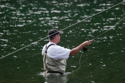 Fly Fishing Casting on a River